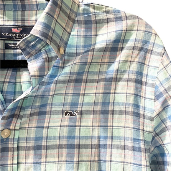 Mens Vineyard Vines Plaid Button Up-Large - Picture 3 of 5